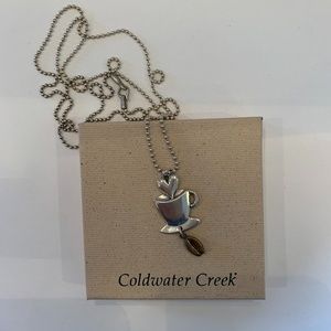 Coldwater Creek Coffee Lovers Pendent